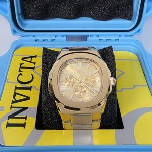 NEW Invicta Speedway Men's Watch 41mm Gold ZG-48525 Blue Diver Box Included #947